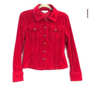 Dress barn red corduroy coat